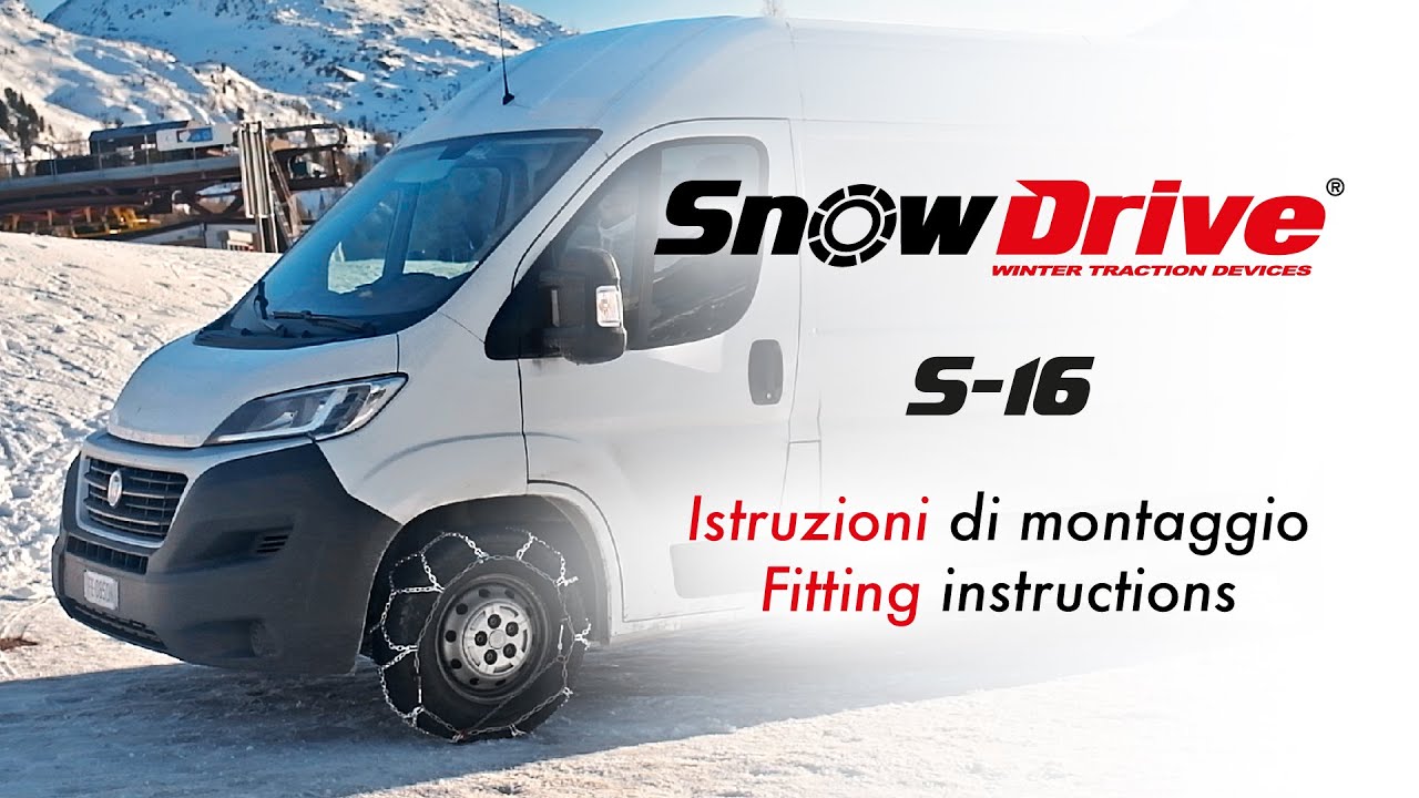 SnowDrive | S-16 | guida all&rsquo;installazione delle catene da neve