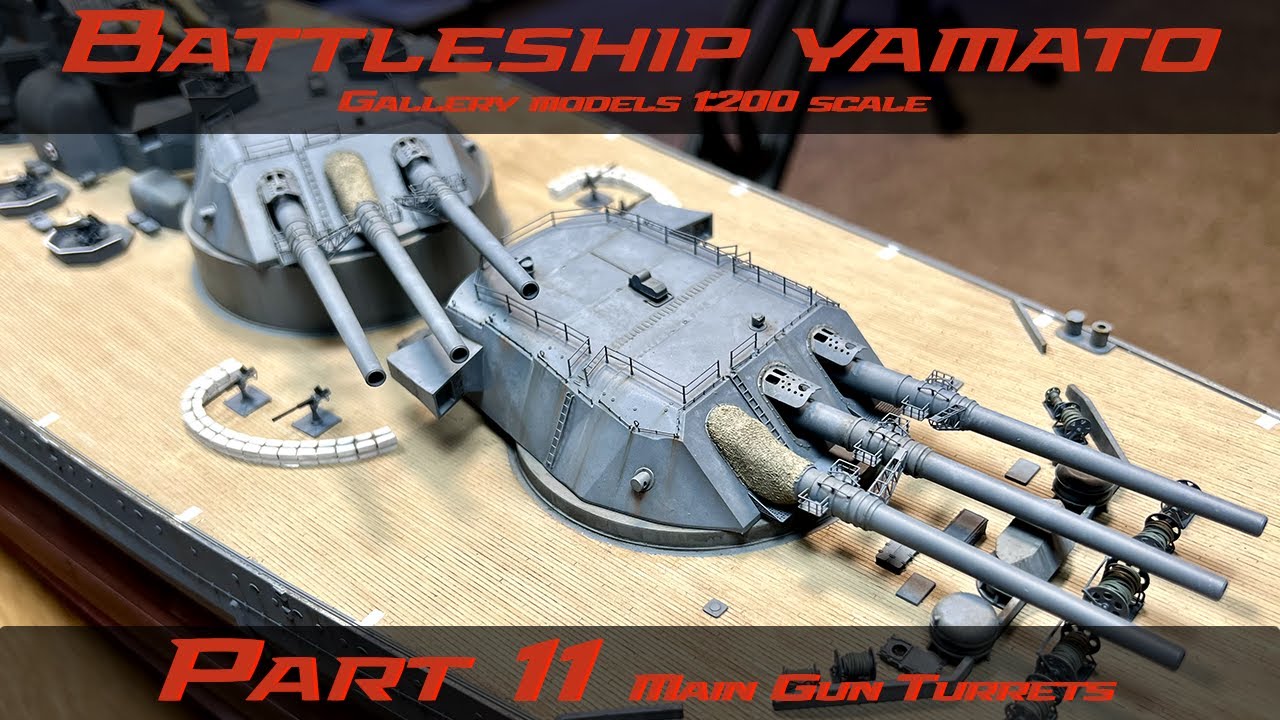 Building The Battleship Yamato Main 18 Inch Guns | Gallery Models 1:200 Scale Model