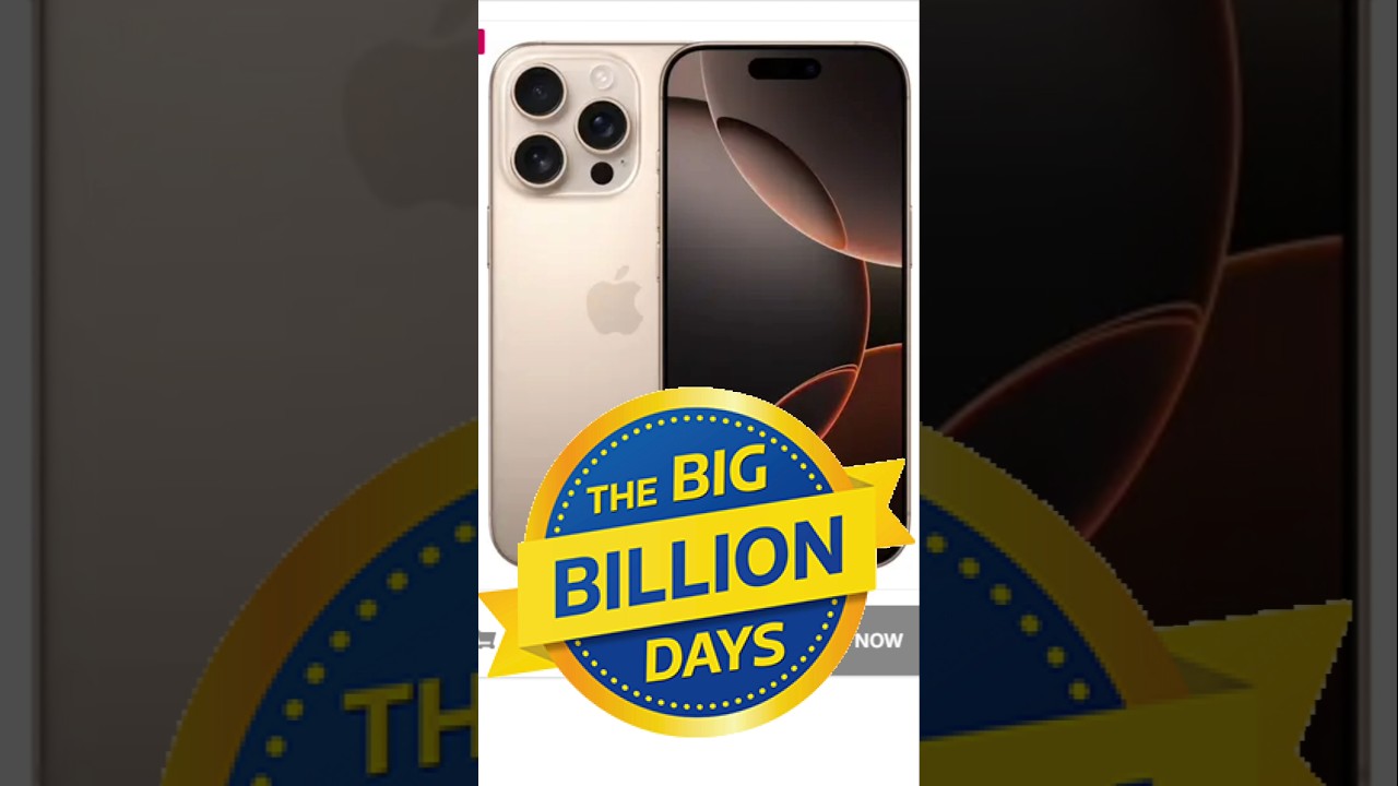 Iphone 16 Pro 🔥 Flipkart Price in Big Billion Days Sale 2025 #shorts #iphone #iphone16pro #bbd