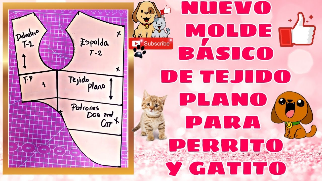 PATRON BÁSICO PARA ROPA DE  PERRO  - EN TEJIDO PLANO