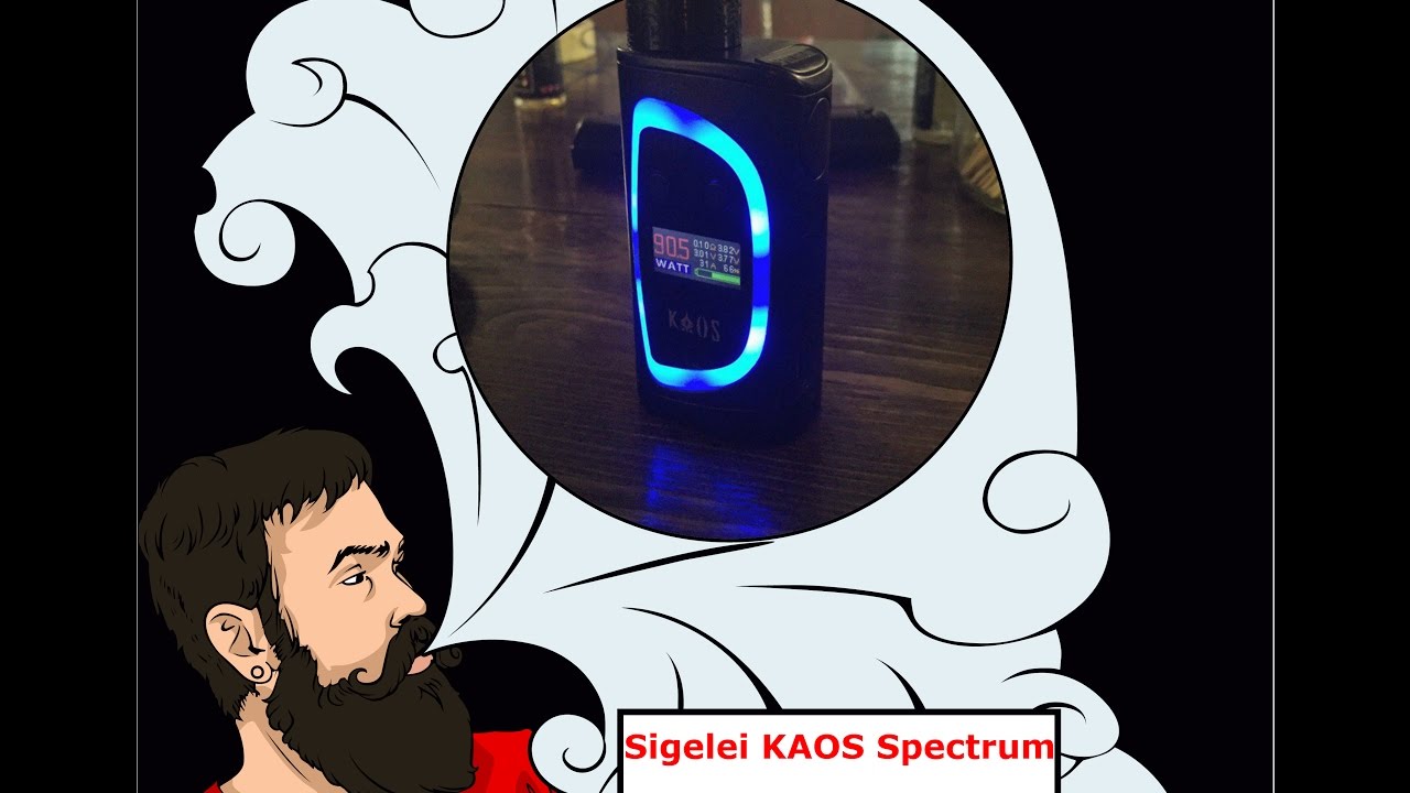Vape обзор №167. Sigelei KAOS Spectrum Сколько потребляет вольт подсветка ⁈☻↯