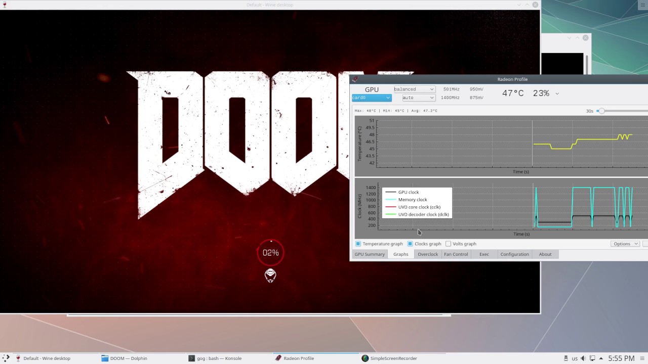 RADV\Amdgpu-pro vulkan switching and DOOM on gearsongallium live cd