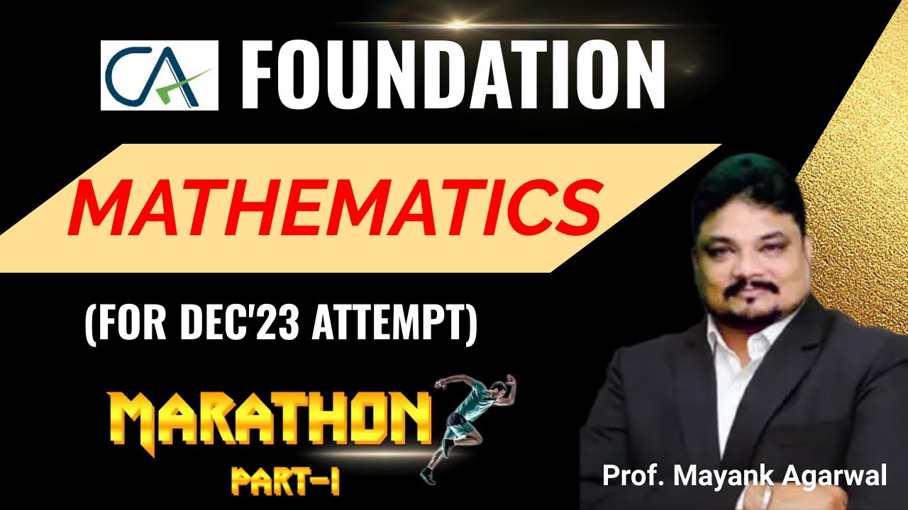 CA Foundation | Math 