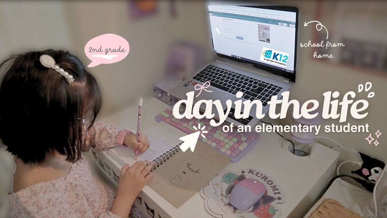 day in the life of an (elementary) online school student | K12 Stride online public school