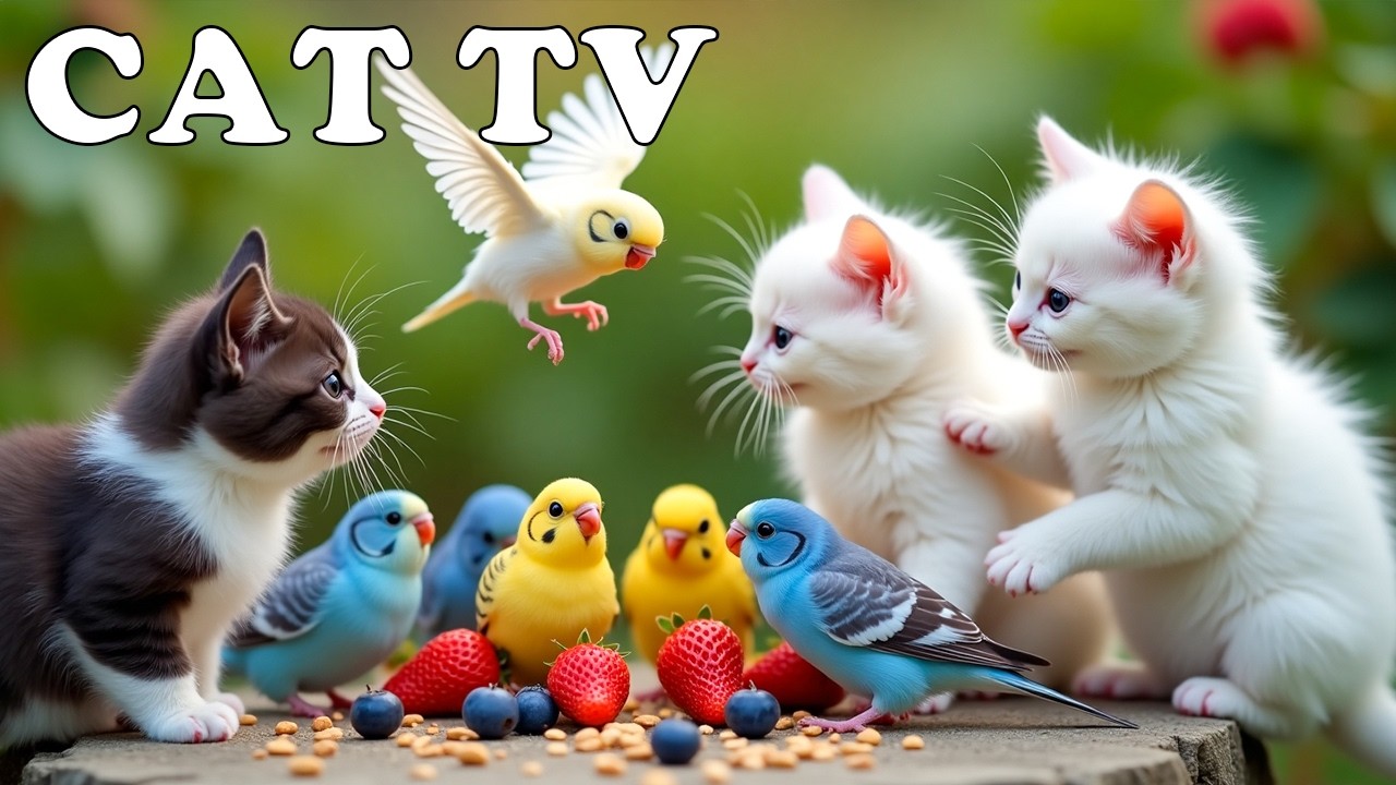 [IF YOUR CATS ARE HOME ALONE] TV FOR CAT To Relax 😻 Little Birds in Wonderland 🦜 Entertain Your Cats