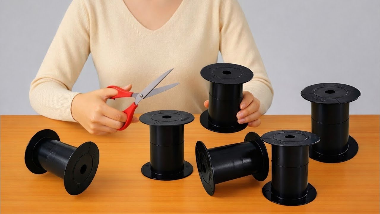 Don’t Throw Away Empty Ribbon Spools—Transform Them! ♻️ Look What I Made 👍