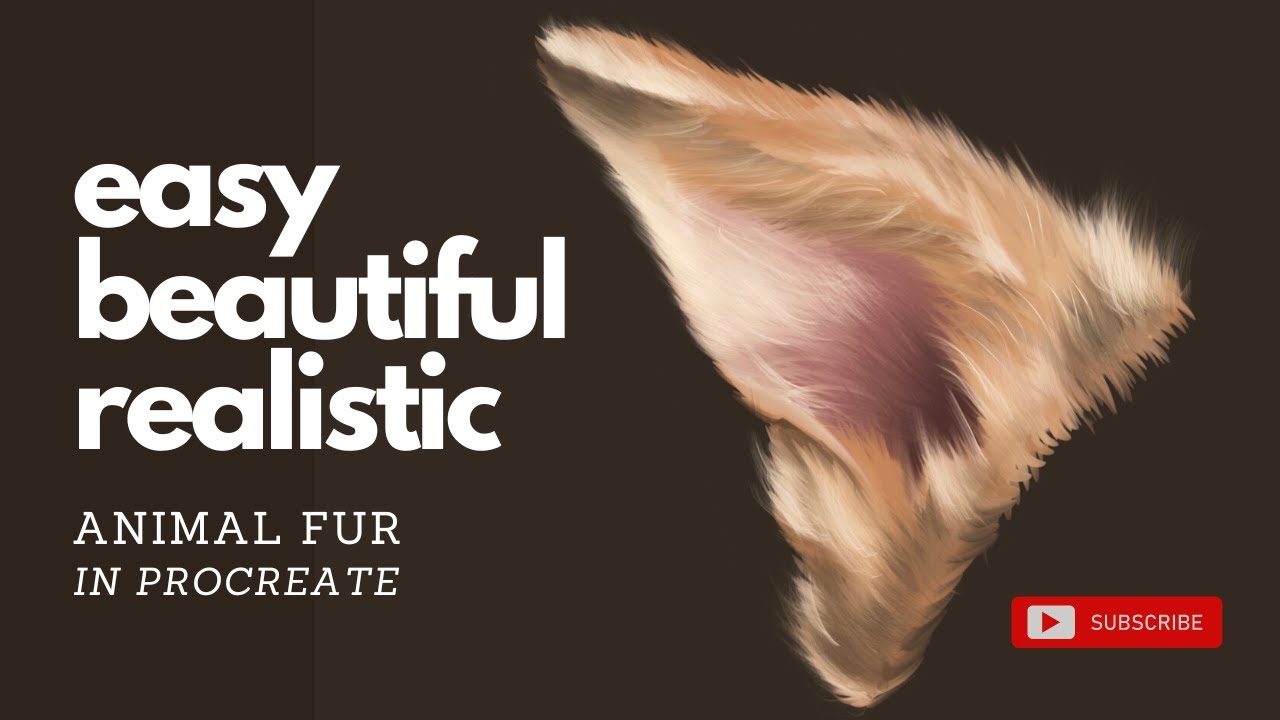 Animal fur in Procreate with default brushes / Realistic pet portrait tutorial