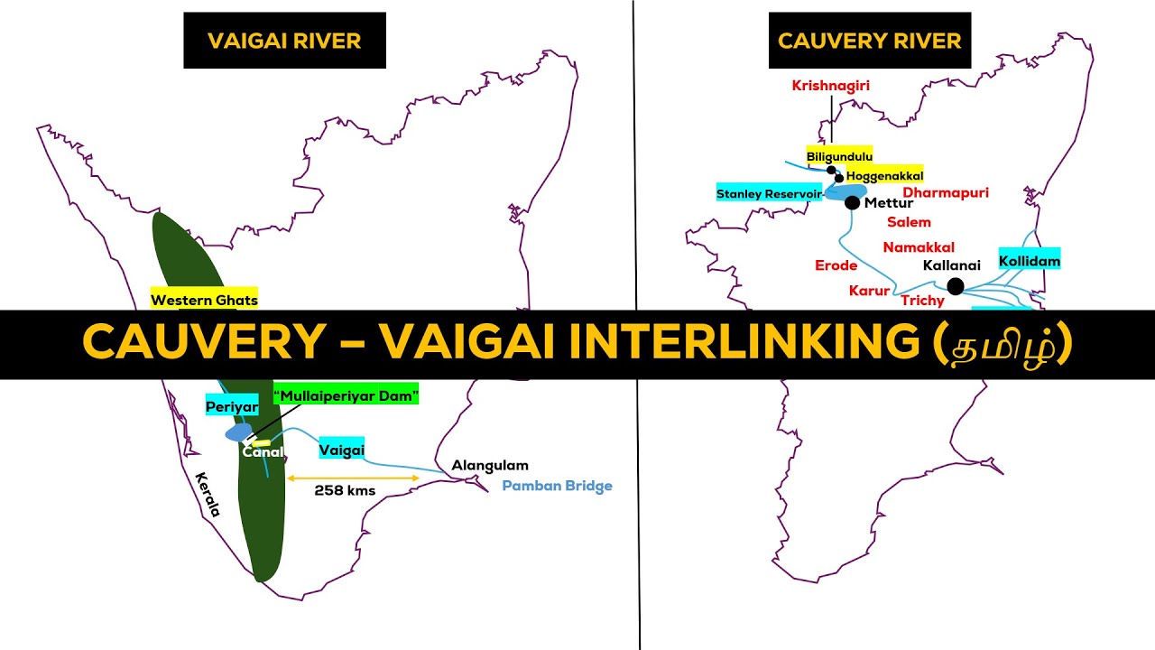 காவிரி - வைகை Interlinking Project (Explained in Tamil) | Cauvery | Vaigai | Notebooks