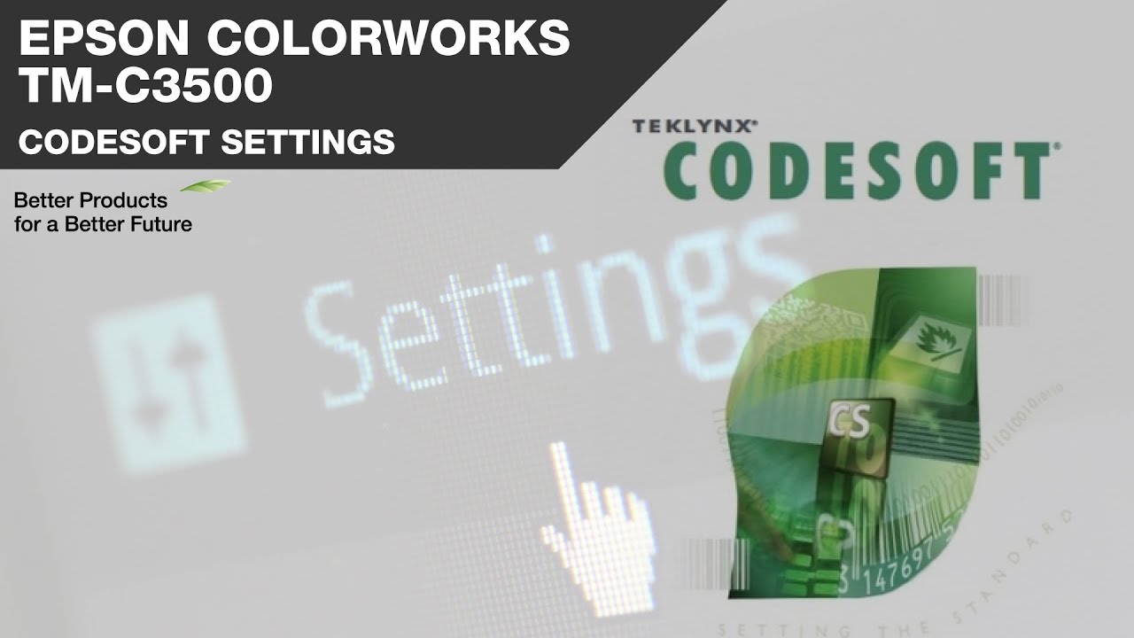 Epson Colorworks TM-C3500: CODESOFT how to set-up for TM-C3500 EN