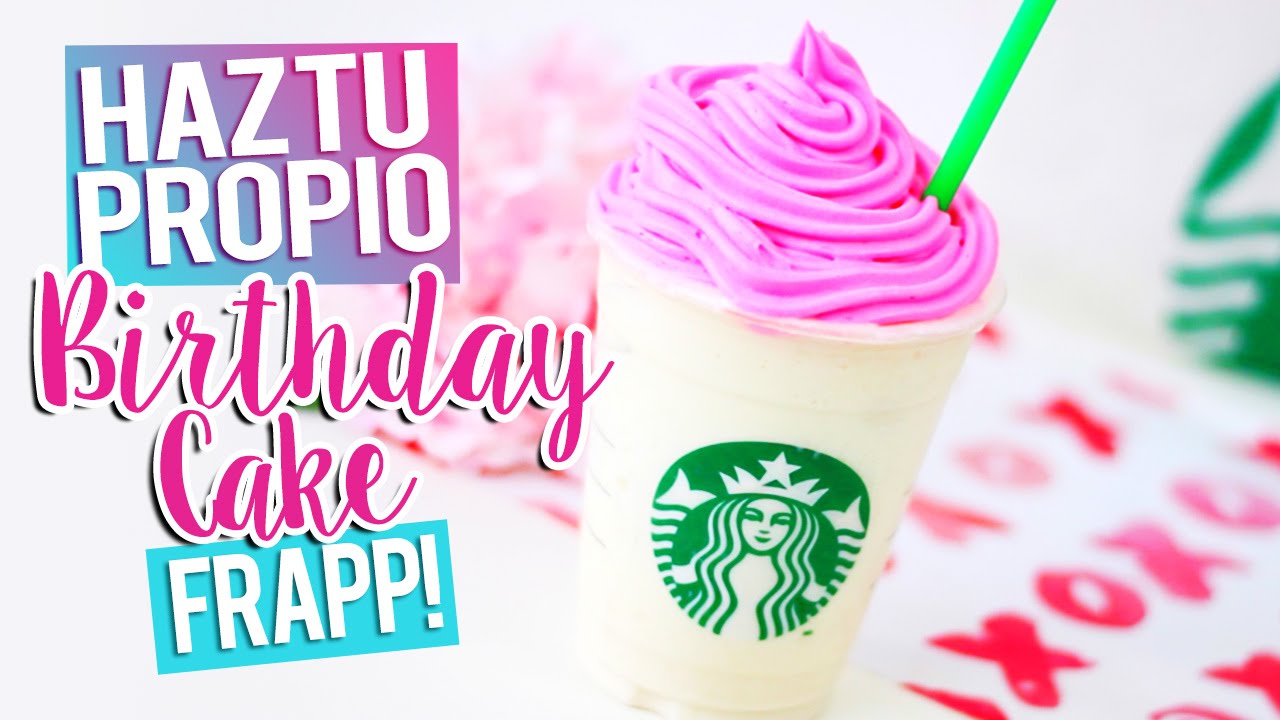 ❁ DIY Bebida Starbucks PASTEL DE CUMPLEAÑOS ❁