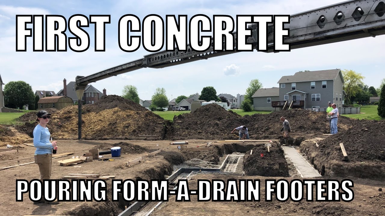 Form-A-Drain Footer for ICF House