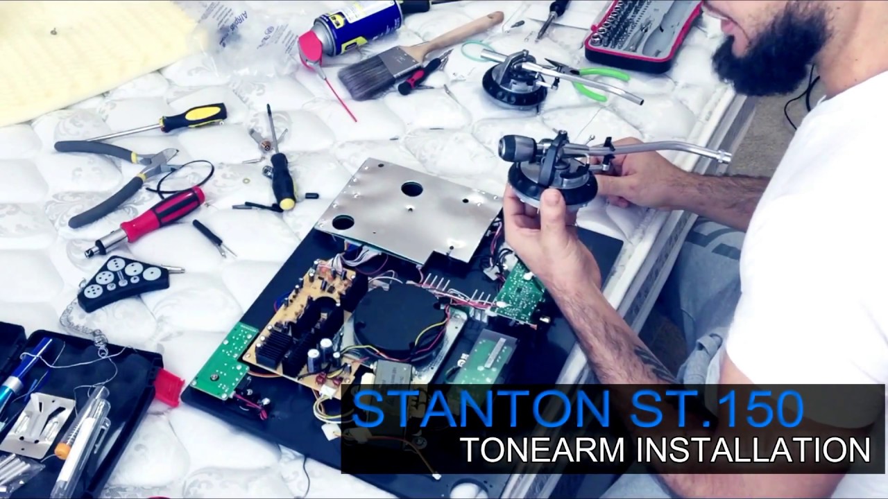 how to install the tonearm on stanton str8 150/st.150 tutorial