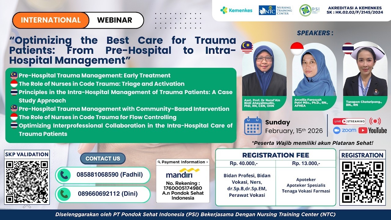 INTERNATIONAL WEBINAR OPTIMIZING THE BEST CARE FOR TRAUMA PATIENTS FEB 15, 2026