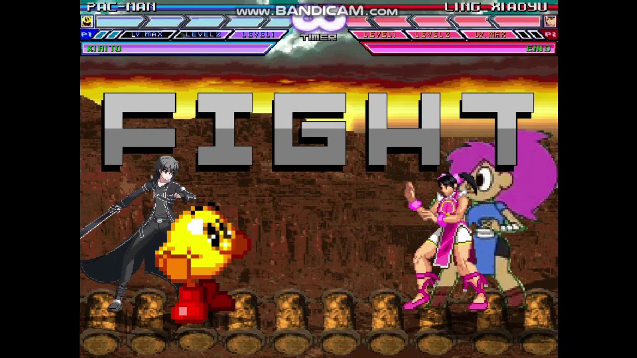 MUGEN 2v2 Survival - Pac-Man & Kirito