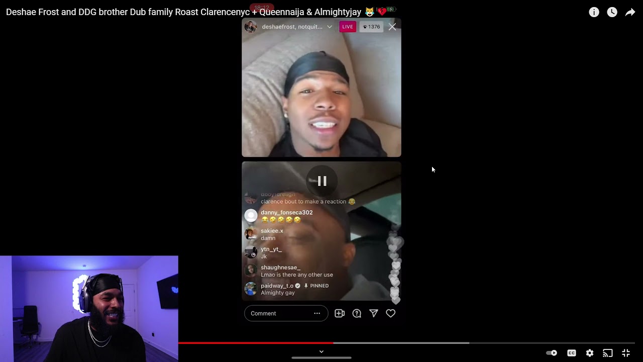 ClarenceNyc отреагировал на то, что Деша и Даб рассказали о нем в Instagram Live, ржунимагу..