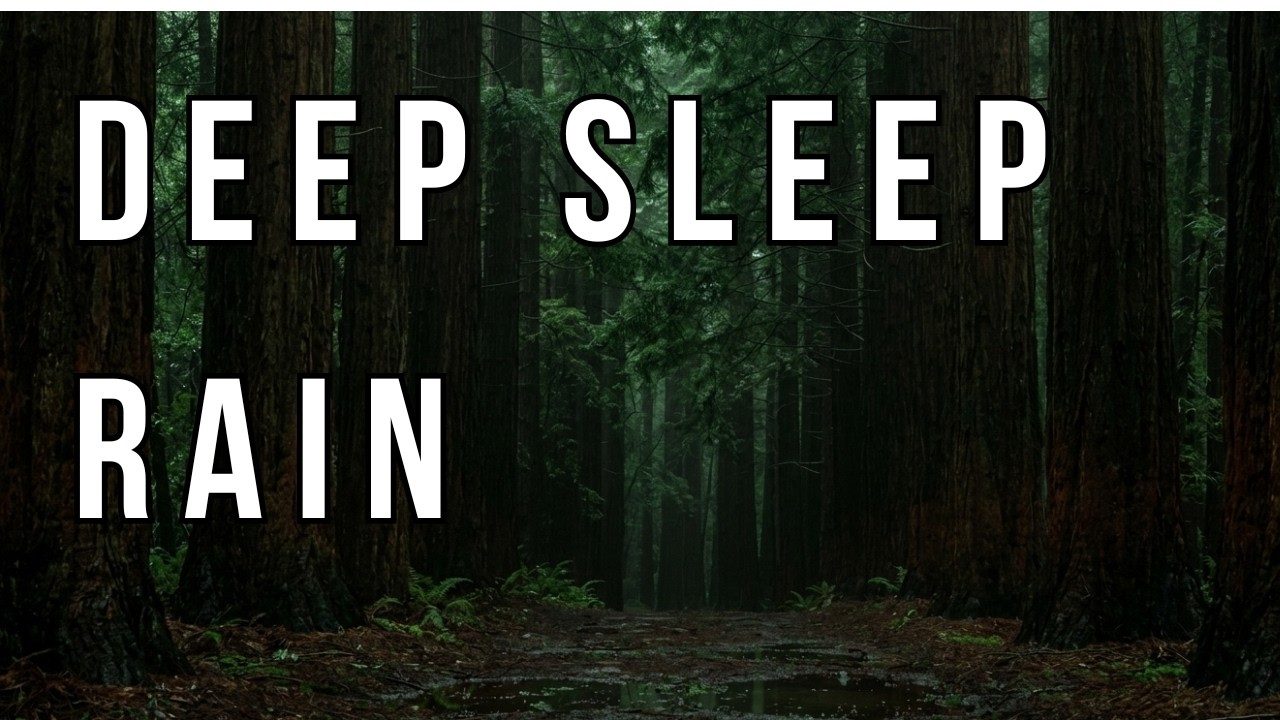 Rain Sounds for Deep Sleep 🌧️ Dark Forest Rain at Night | No Thunder | Insomnia Relief