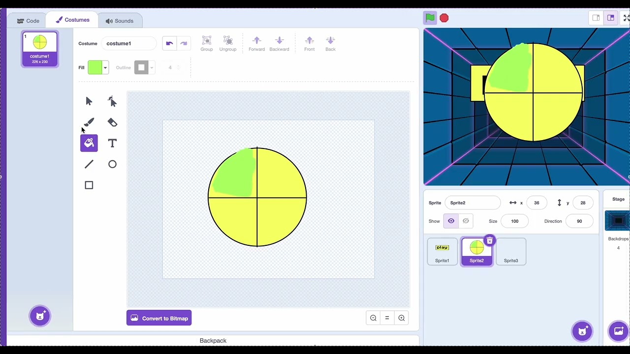Making a fraction game day 1