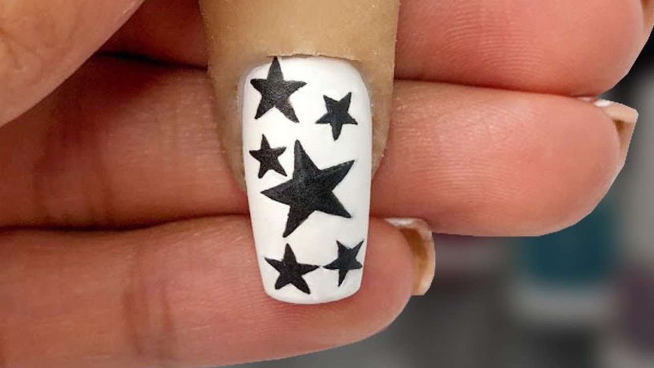 COMO HACER ESTRELLAS EN LAS UÑAS /SÚPER FÁCIL Y RÁPIDO/ PRINCIPIANTES😯⭐️
