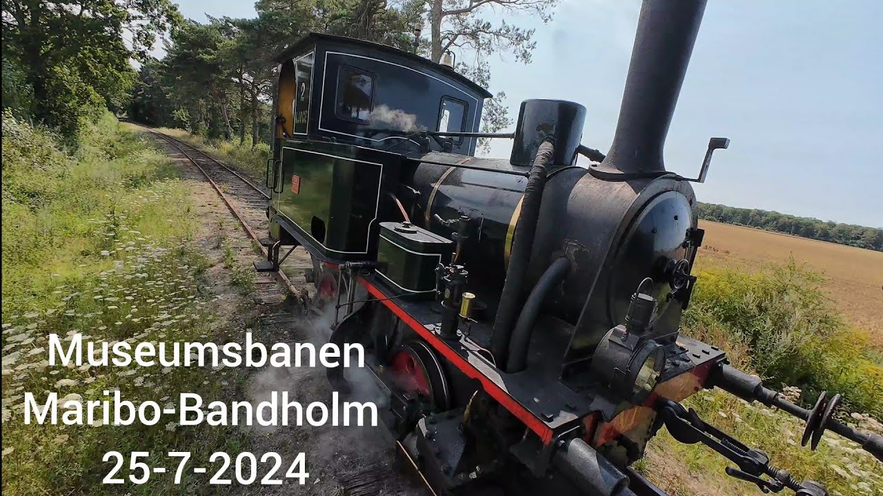 Damptog på Museumsbanen Maribo-Bandholm 25-7-2024 i dejligt sommervejr