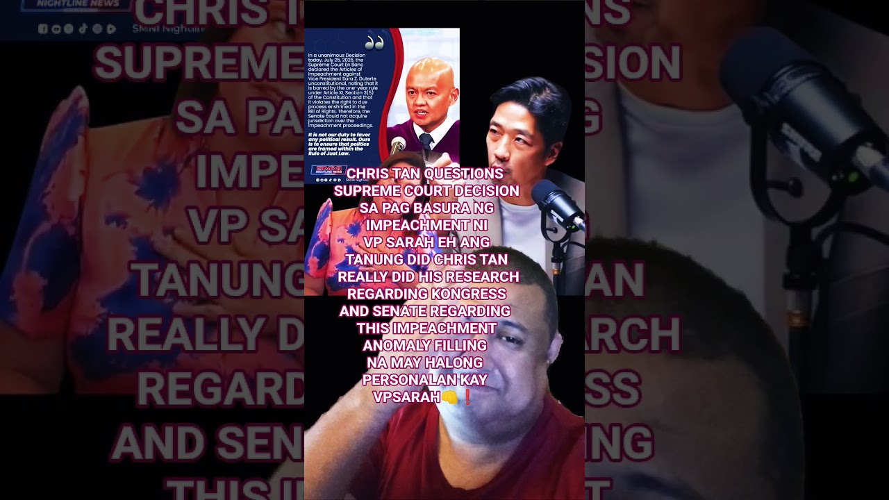 CHRIS TAN QUESTIONS SUPREME COURT PHILIPPINES❗#duterte #philippines #vpsara #ofwlife