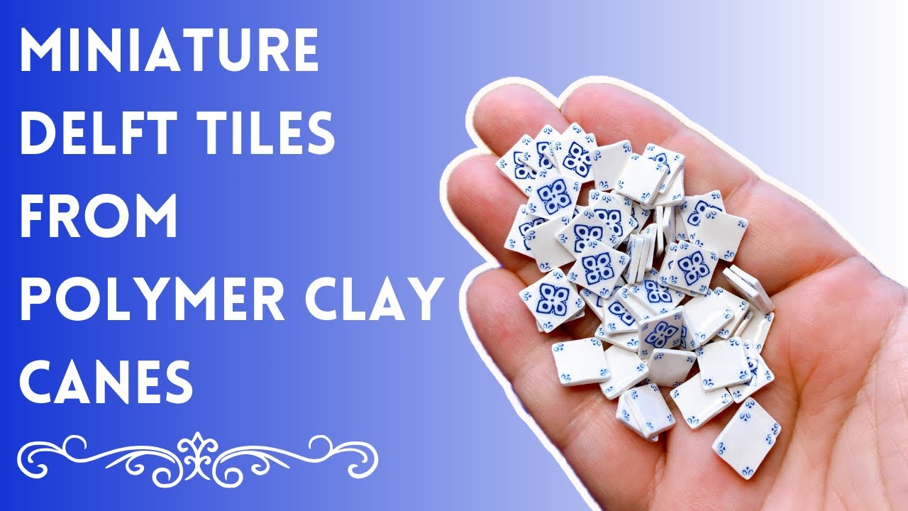 Miniature Delft Tiles from Polymer Clay