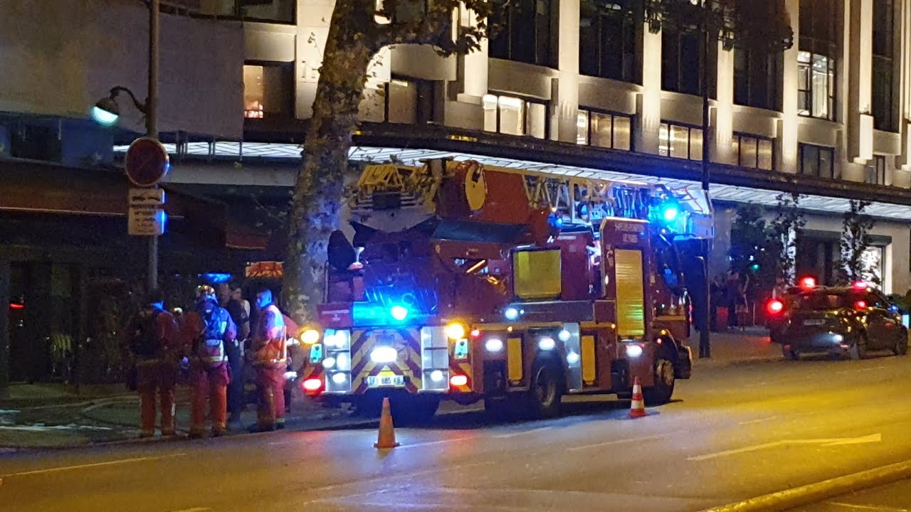 Pompiers de Paris urgence feu  Rousseau PS FPTL EPAN Paris Fire Dept Responding fire alert 4K