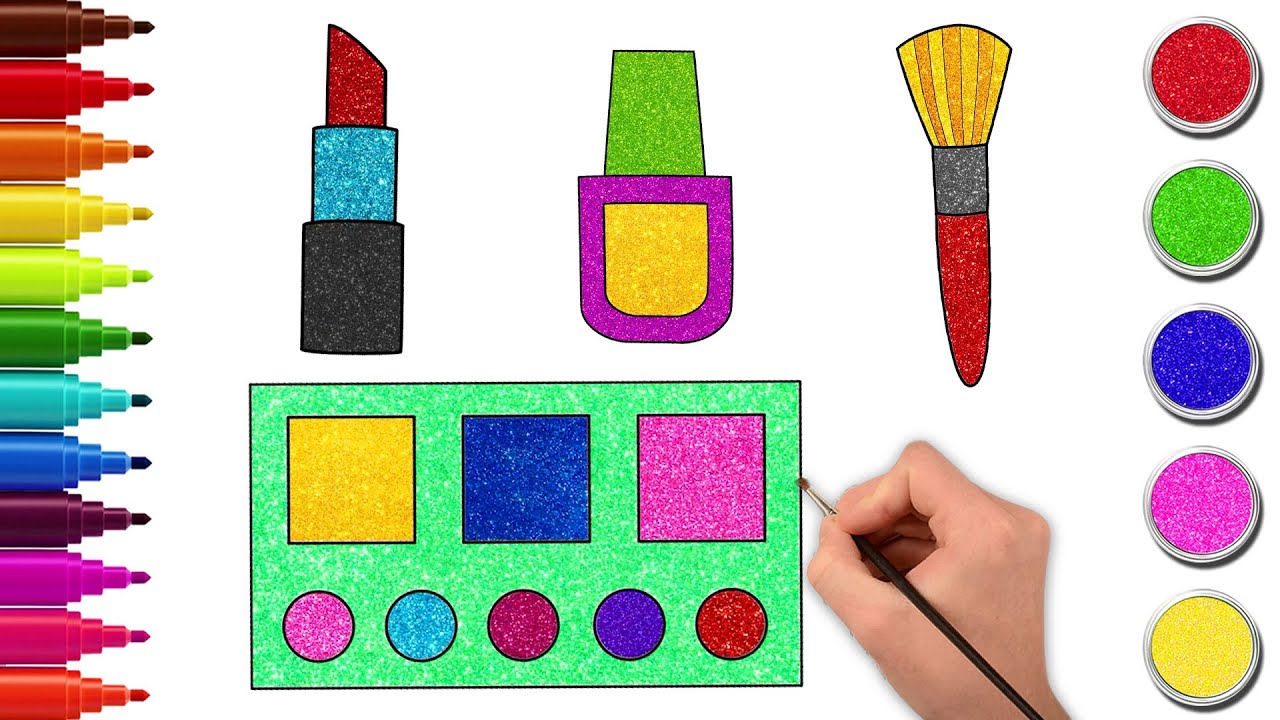 Vamos Aprender a Desenhar Kit de Maquiagem | Desenho Fácil | Chiki Art Brasil