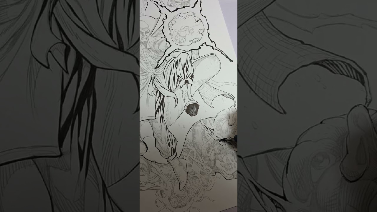 Inking Session. It's not pretty but I'm trying.