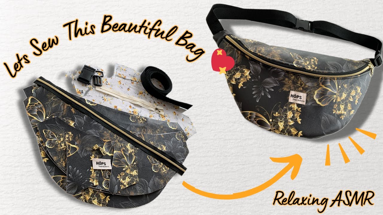 Sewing This Beautiful Waist Bag with Me | ASMR Sounds | Just Watching, Not a Tutorial!