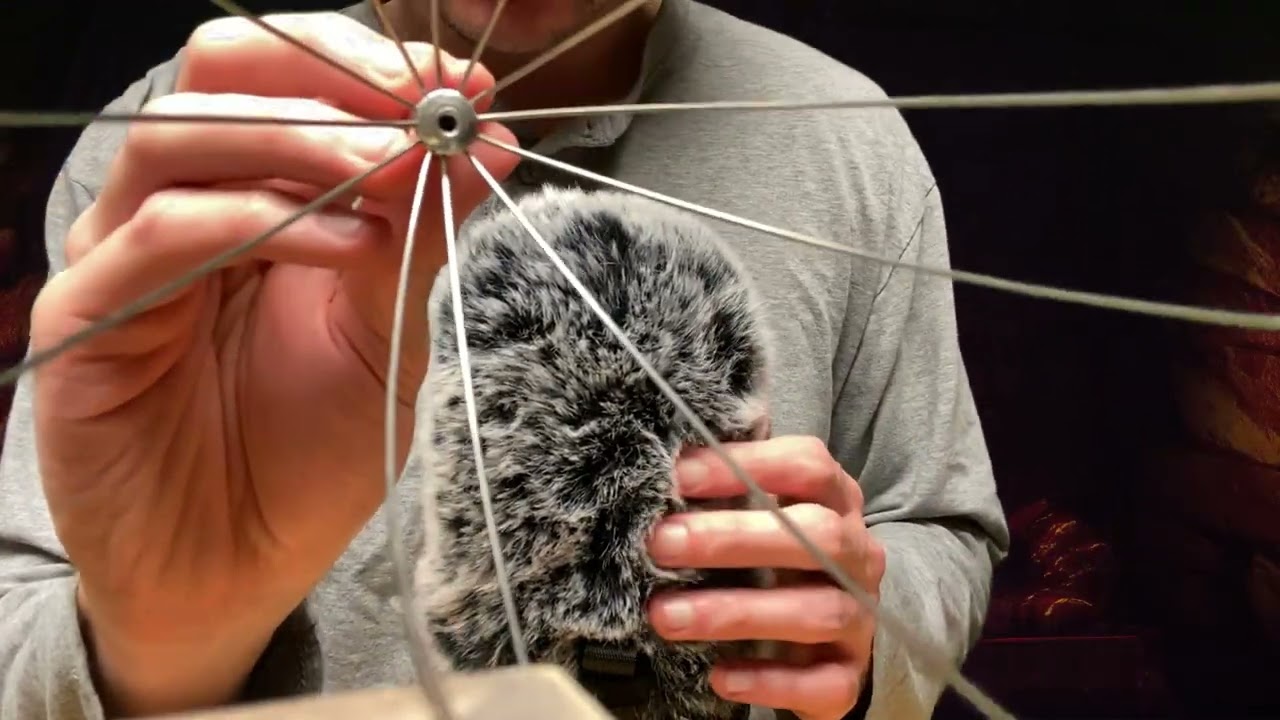 ASMR | Fluffy Mic Scratching (With Relaxing Fireplace Background)