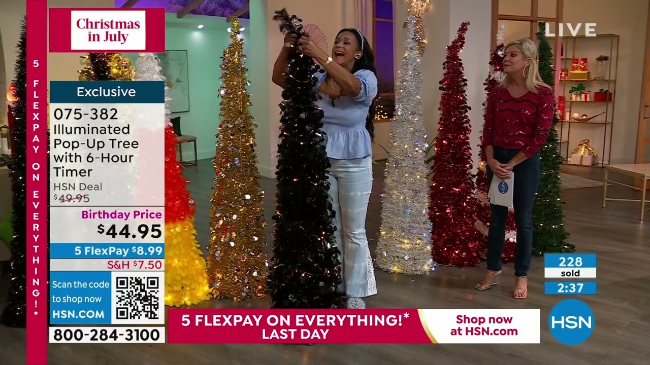Winter Lane 6' Illuminated Slim PopUp Holiday Tree