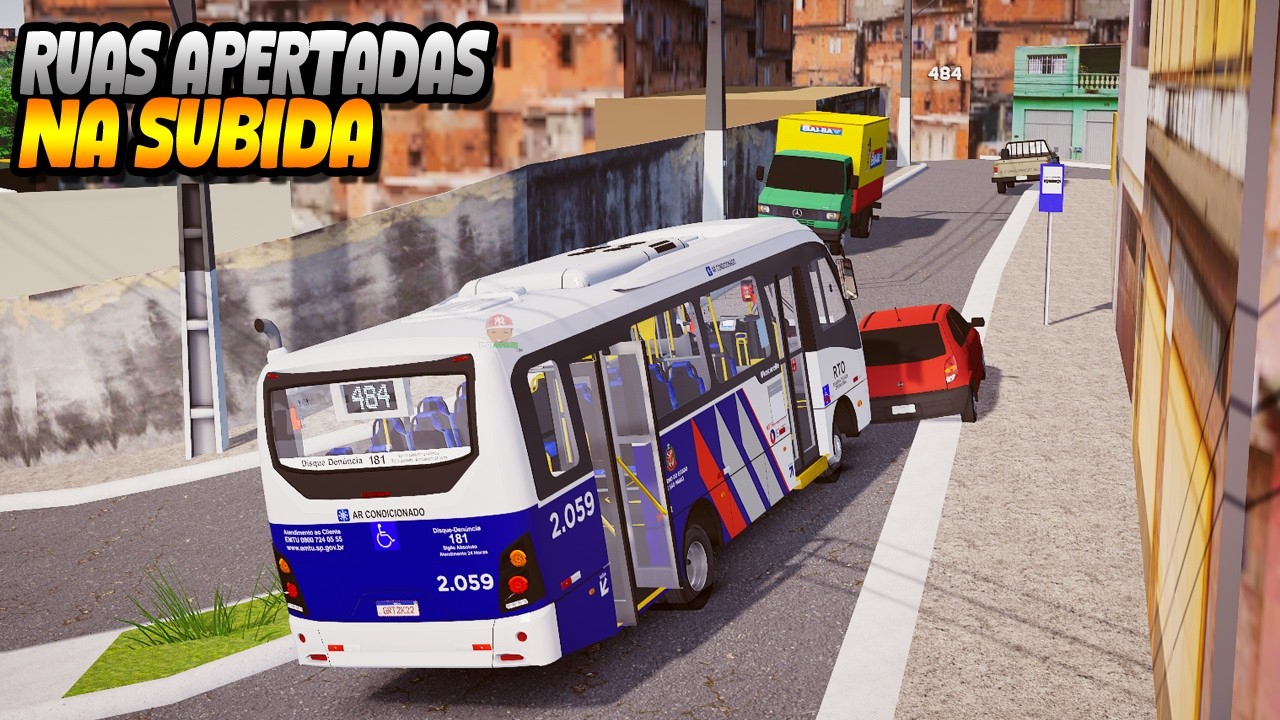 VOLTA DA LINHA NAS RUAS APERTADAS COM MICRO ÔNIBUS - PROTON BUS SIMULATOR