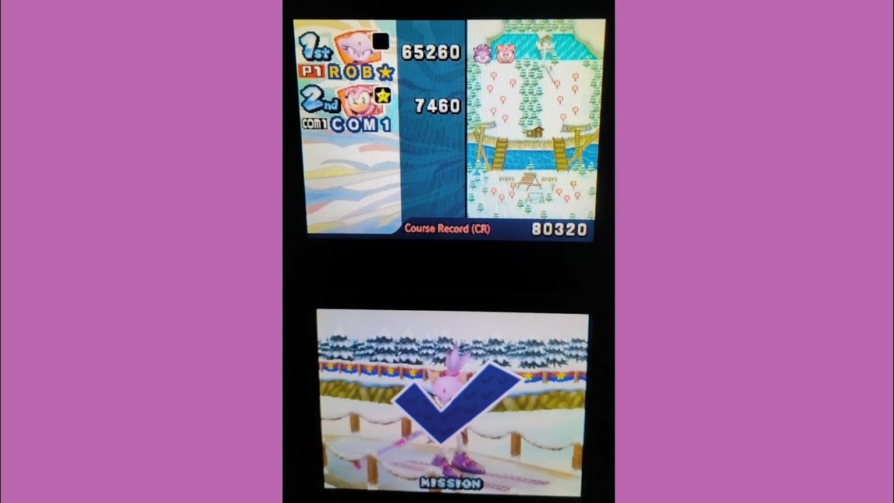 Mario and Sonic at the Olympic Winter Games DS - 65260 Points Beat Amy! (Sparkleton Mission)