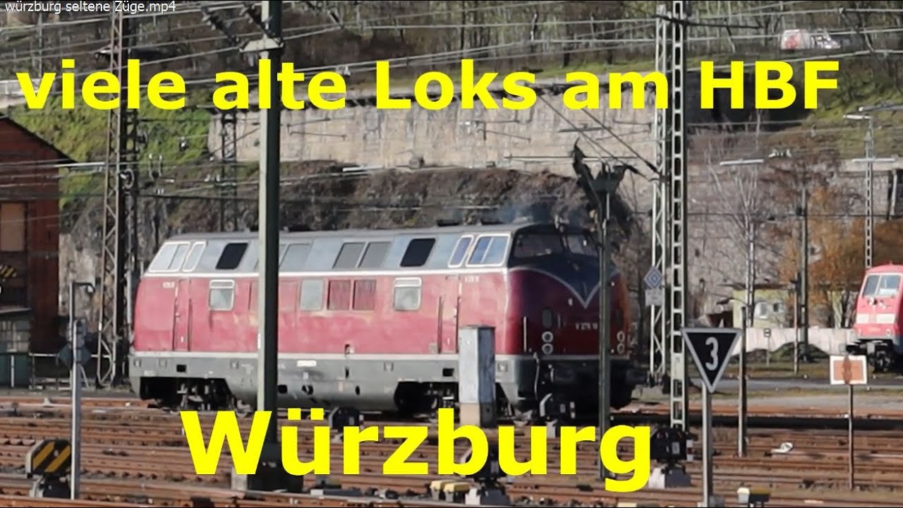 Würzburg HBF , 5 schöne alte Loks in Bewegung gesehen, olme31
