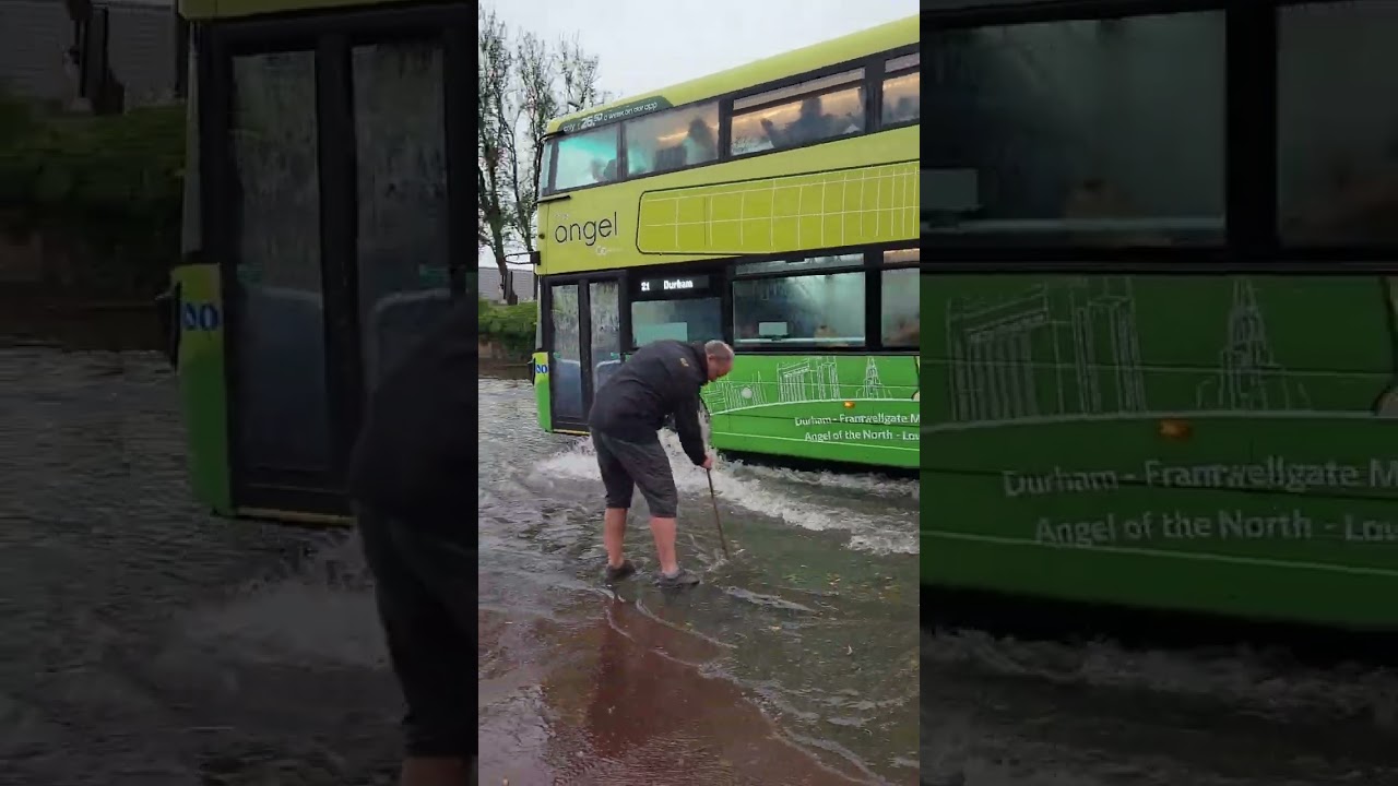 Go North East 6325 VS Flood - It doesn't slow down as much as 6322 did! #shorts