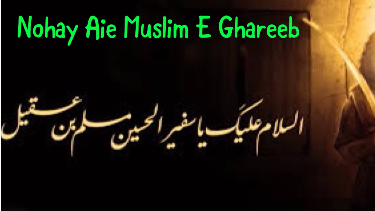 Nohay Aie Muslim E Ghareeb || Mir Hassan Mir || Ahlebait Inspires