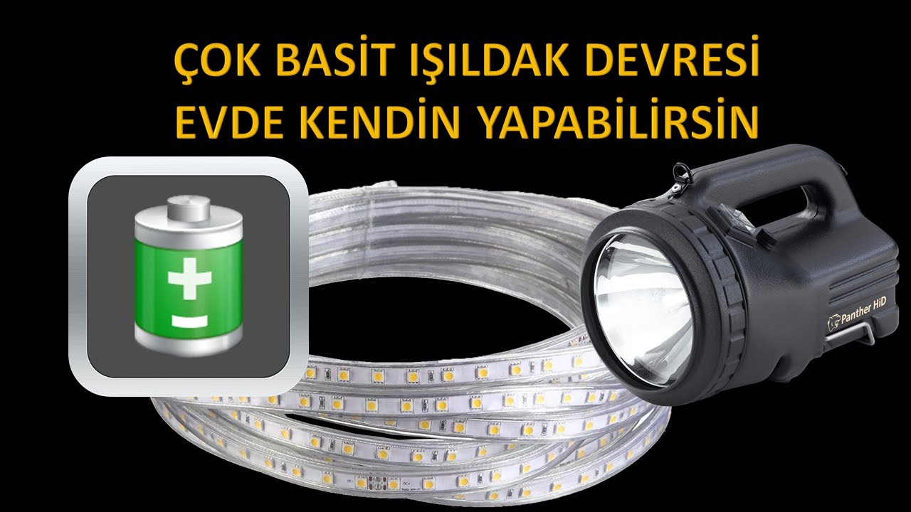 ÇOK BASİT OTOMATİK IŞILDAK DEVRESİ EVDE KENDİN YAPABİLİRSİN