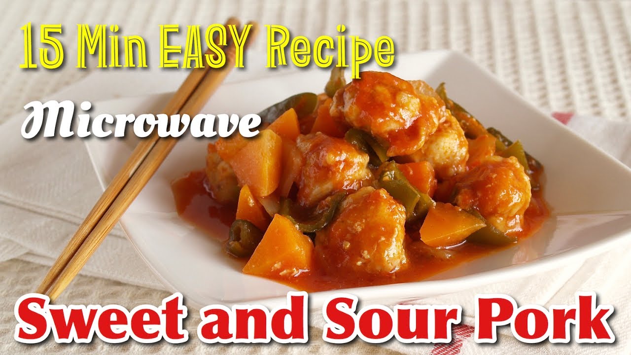 15 Min EASY Sweet and Sour Pork (咕噜肉 Microwave Subuta Perfect DORM Recipe) レンジで酢豚の作り方 - OCHIKERON
