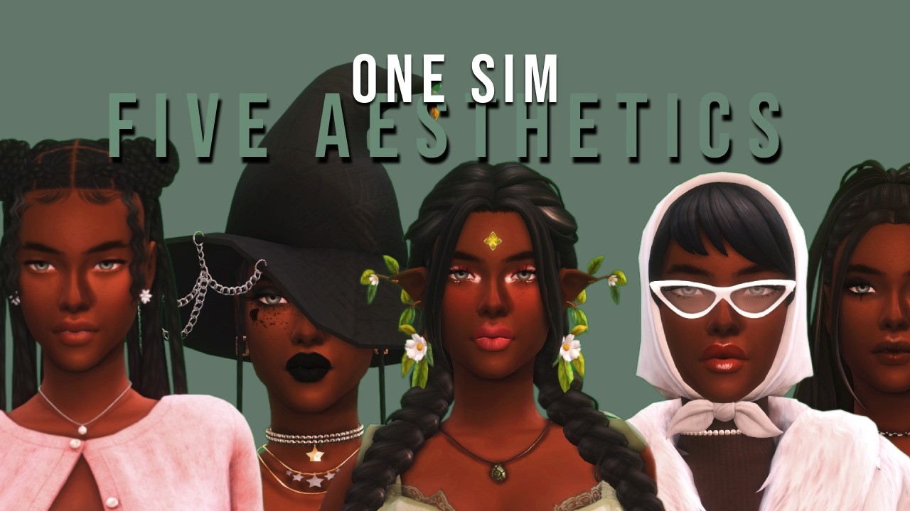 one sim, five random aesthetics challenge