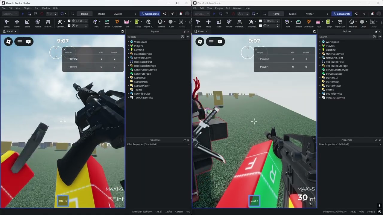 FPS TEMPLATE MODDED | Physics Based Projectiles instead of hitscan
