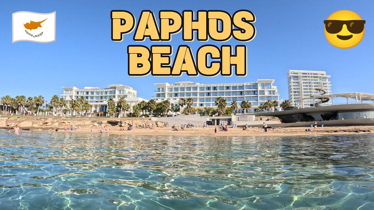 [4K] POPULAR Beach in Paphos, Cyprus * SODAP