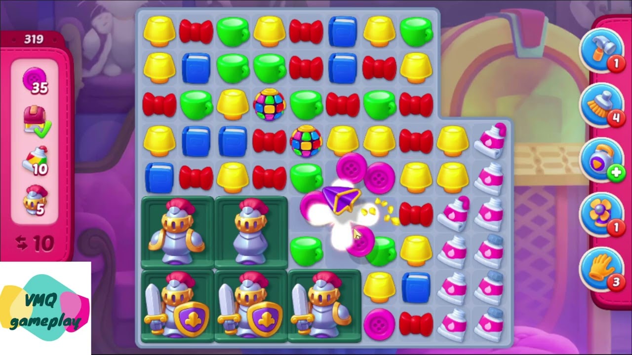 Homescapes level 319 gameplay