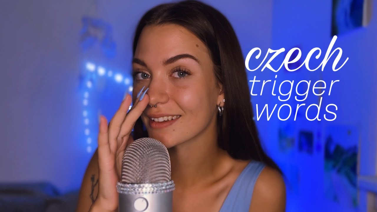 My first english ASMR 💙 czech trigger words 😴
