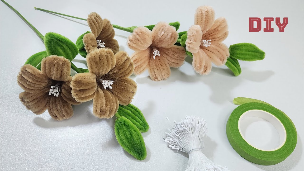 Как сделать цветок яблони 🍎🌸 | Простая поделка из проволоки для чистки трубок своими руками #diy ...