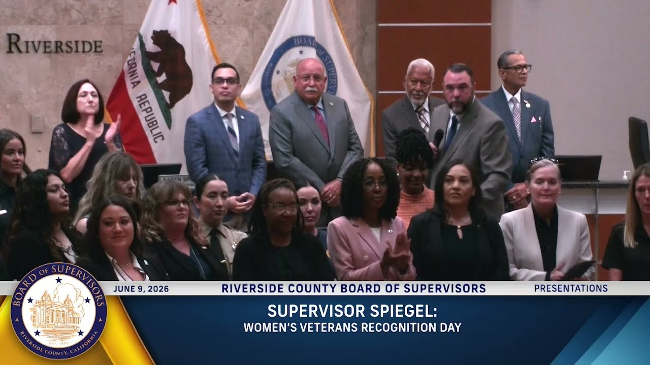 День признания заслуг женщин-ветеранов, заседание Совета наблюдателей округа Риверсайд (09.06.26)