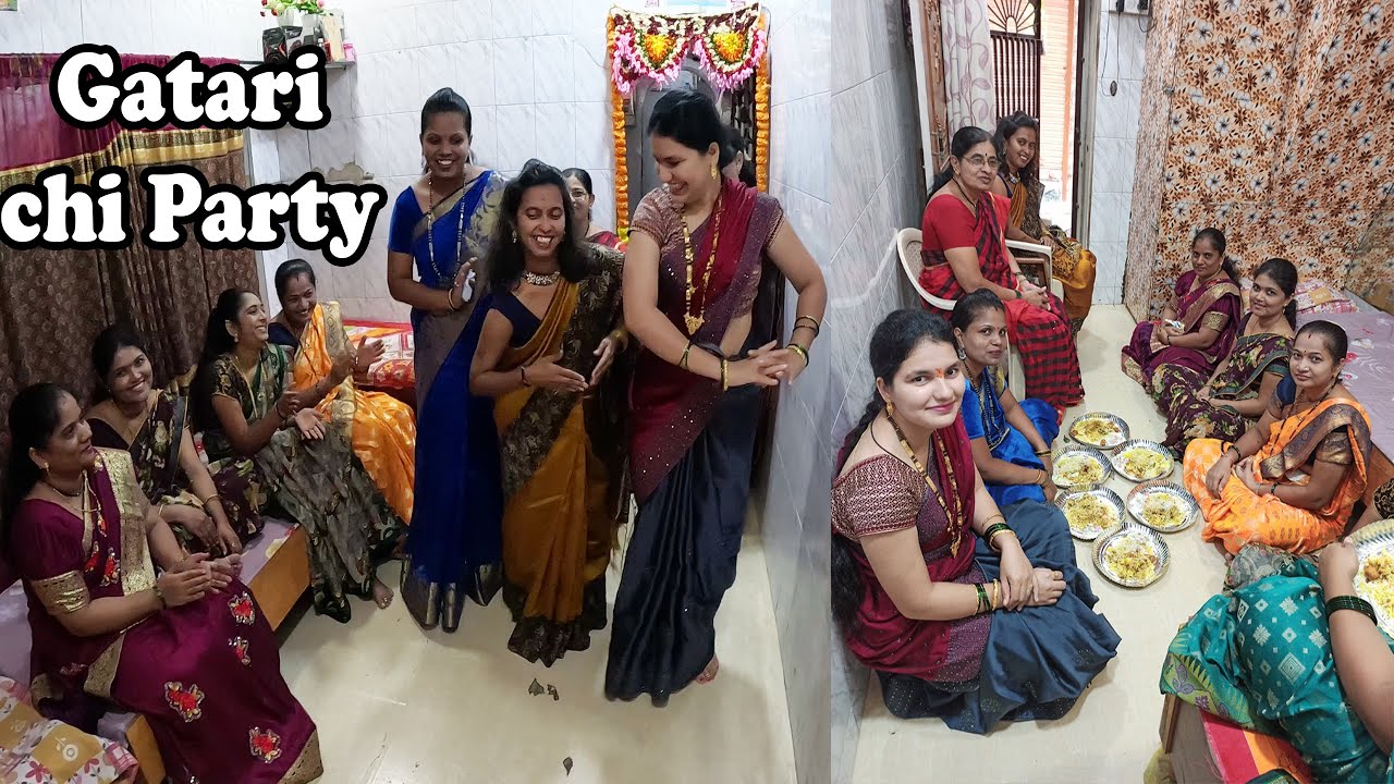 चाळीतल्या लेडीस सोबत केली गटारीची पार्टी | Dance & Biryani Party with Ladies Group | Shubhangi Keer
