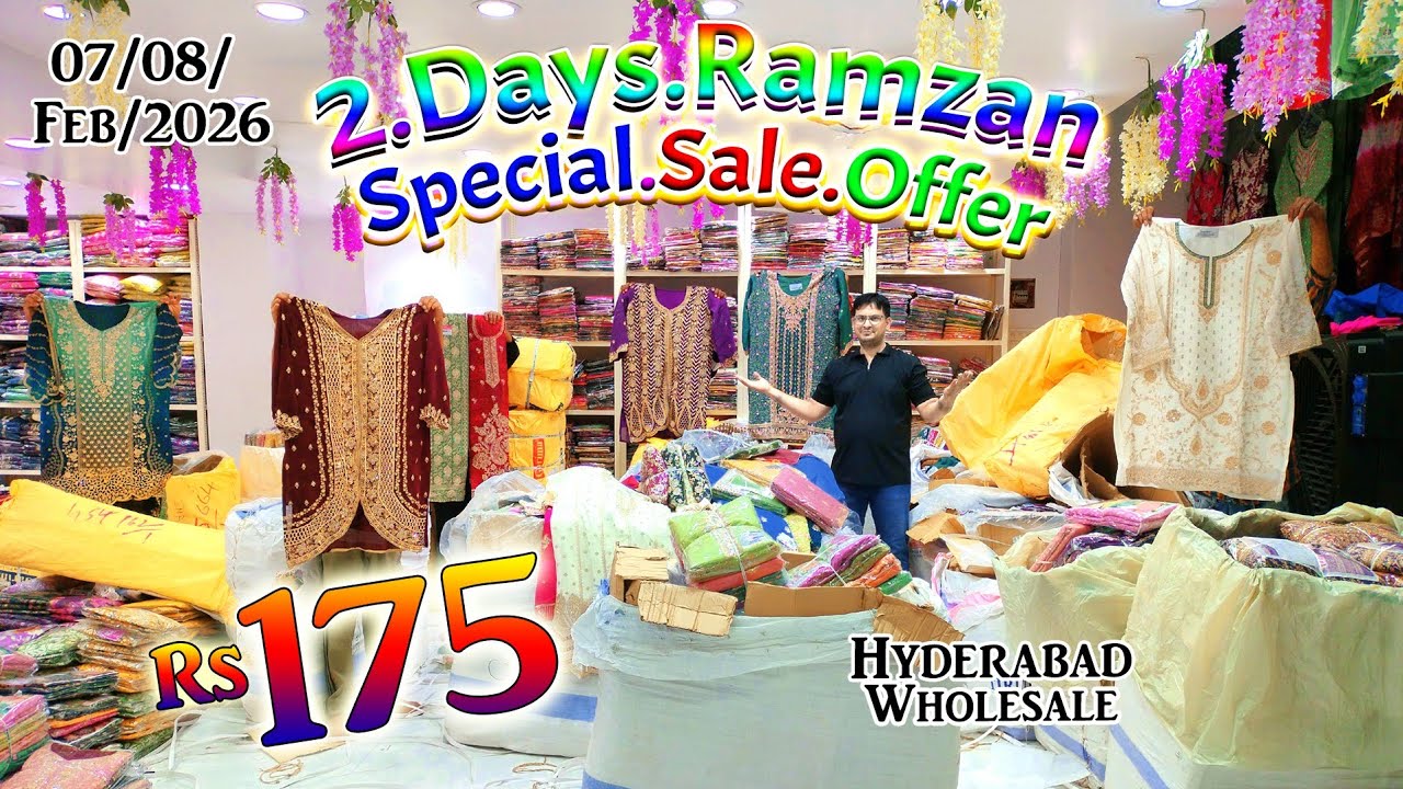 Ramzan Special Sale 2026 Offer 2.Days Only Hyderabad Wholesale 175 Rs || G M Suits ||