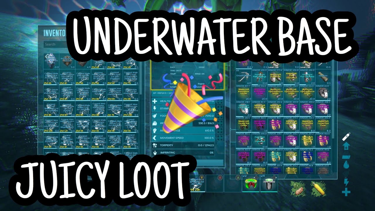 Wiping Secret Underwater Tek Base[JUICY LOOT]