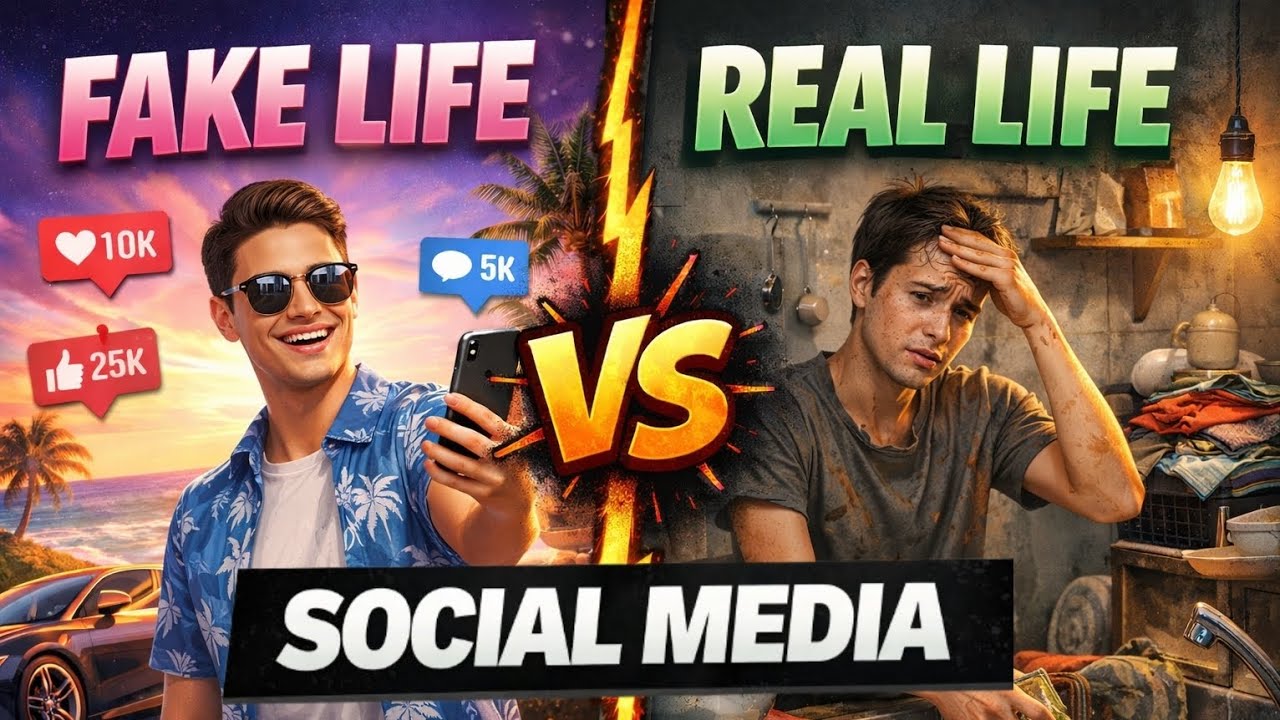 Fake Life vs Real Life Social Media Ki Chamak Ya Haqeeqat Ki  Zindagi