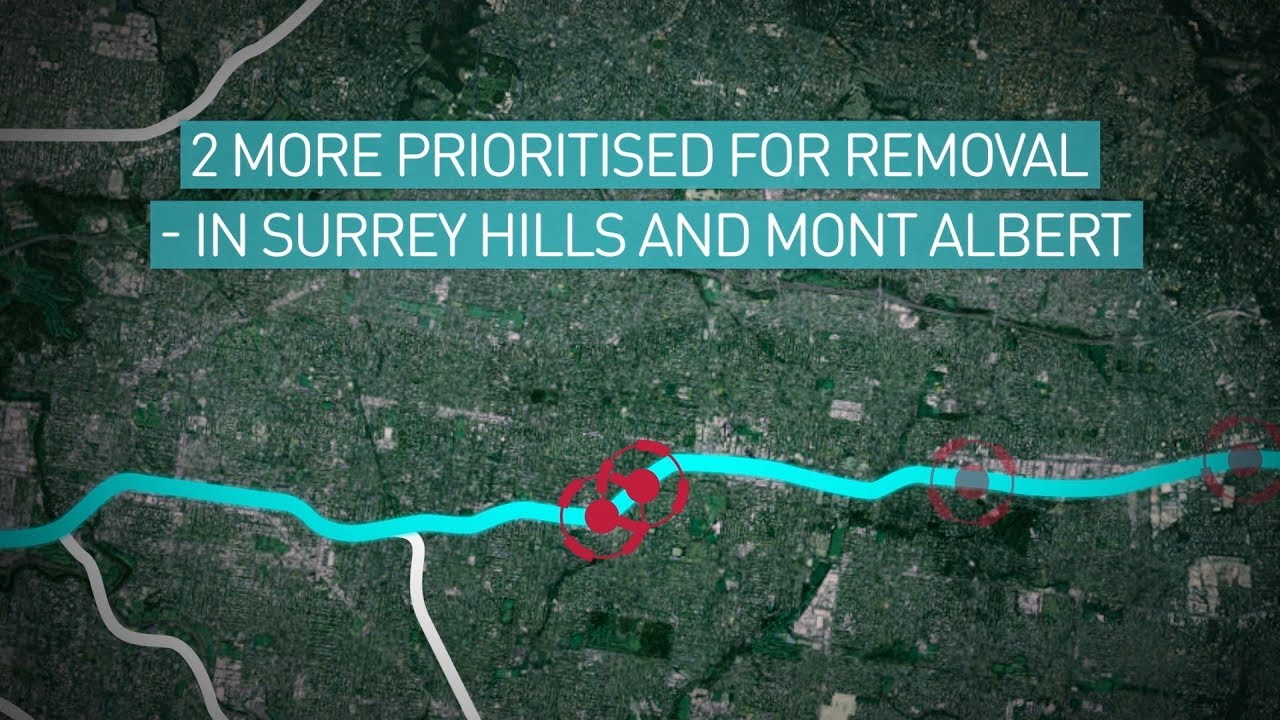 Surrey Hills and Mont Albert: 2 more level crossings prioritised for removal